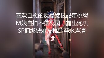 喜欢自慰的反差婊极品蜜桃臀M娘自拍不雅视图，露出炮机SP捆绑被炮友搞的淫水声清脆