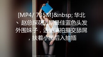 [MP4/ 735M]&nbsp; 华北丶赵总探花近期最佳蓝色头发外围妹子，近距离拍摄交舔屌，扶着小腰后入抽插